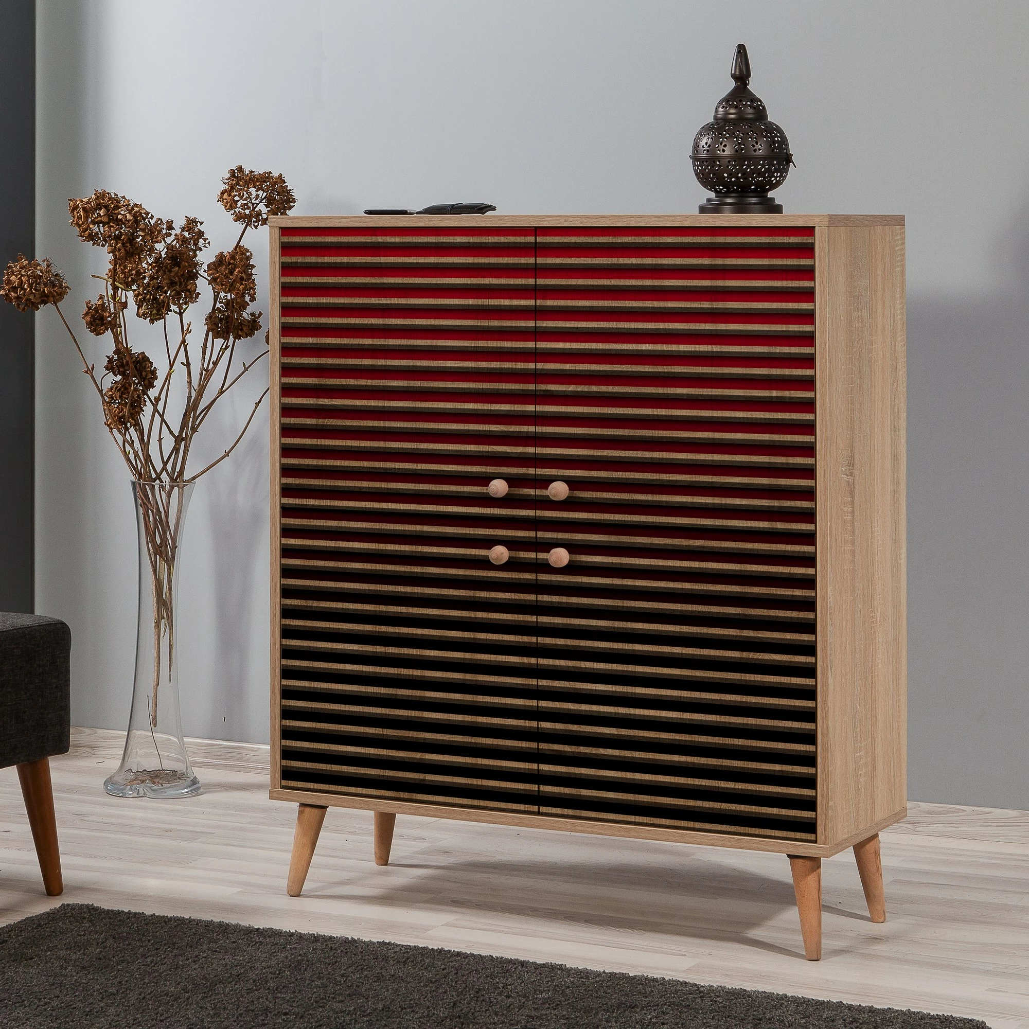 Dollap multifunksional Hanah Home, Multilux-221, ngjyrë lisi Sonoma