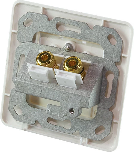 Adapter Keystone LogiLink, RCA/Cinch femër-femër, modul i bardhë