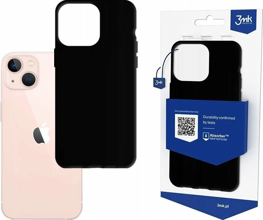 Mbështjellës 3MK Matt Case për Apple iPhone 14 Max, mat, TPU, i zi