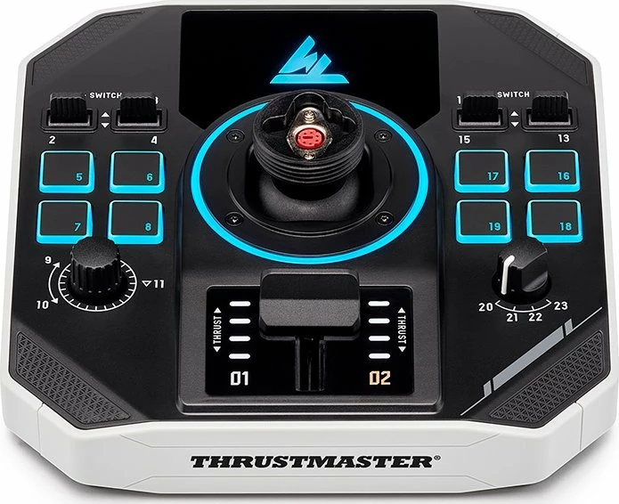 Joystick Thrustmaster Sol-R 1 Flightstick 2960920, 44 butona, me kabllo, për PC, RGB, bardhë/zi
