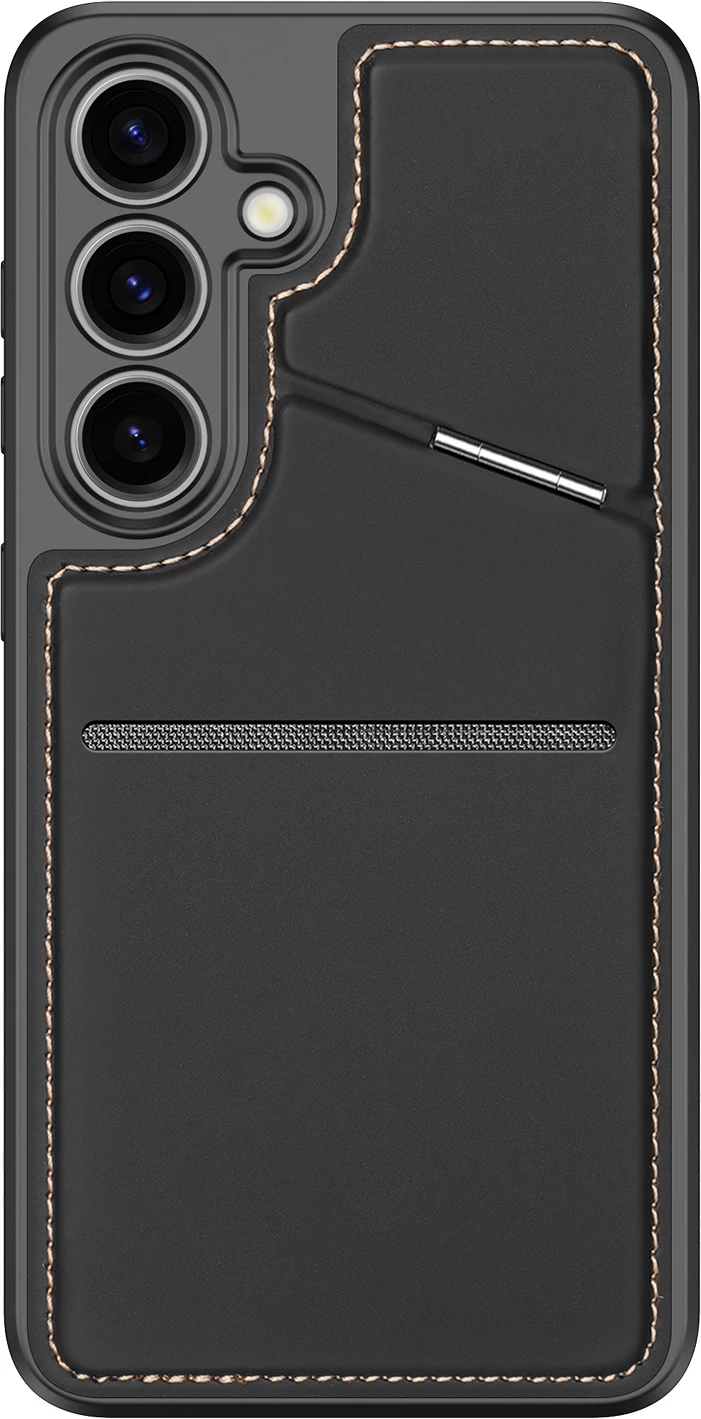 Mbështjellës Dux Ducis Rafi II Mag për Samsung Galaxy S24, me portofol dhe qëndrim, i zi