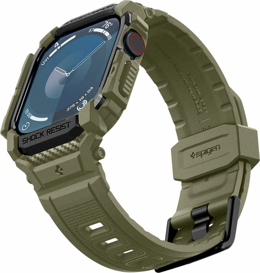 Rrip Spigen Rugged Armor Pro për Apple Watch 10, 46MM, i gjelbër