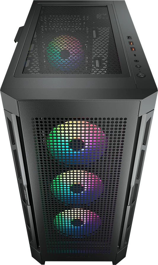 Kasë COUGAR DUOFACE PRO RGB Midi Tower 4x120mm, e zezë