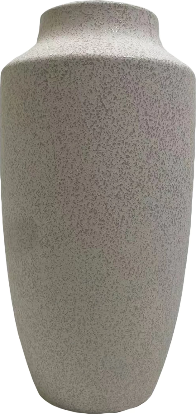 Dekor tavoline prej qeramike 'GALAD' FH4588.01, ngjyrë e bardhë e zbehtë me kristalizim, Φ16x32Hcm