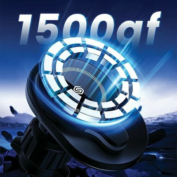 Mbajtës celulari MagSafe SODI C50, karikim pa kabllo 15W, montim në grilë ventilimi, rrotullim 360°, për iPhone 12/13/14/15, i zi