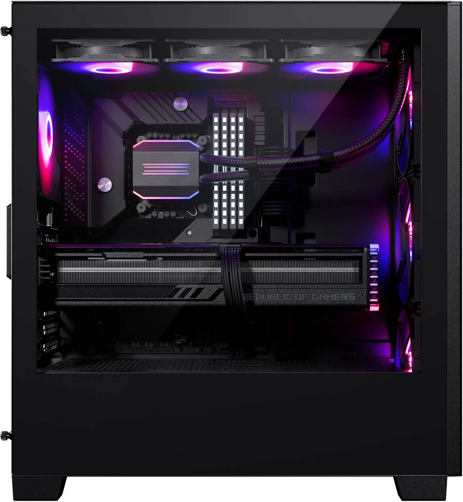 Kasë Phanteks XT Pro Ultra, Midi Tower, ATX/EATX, xham i temperuar, RGB, e zezë