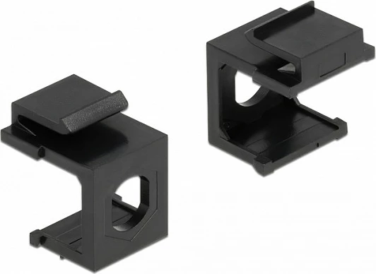 Kapak Keystone DeLOCK, vrimë 8 mm, 4 copë, i zi