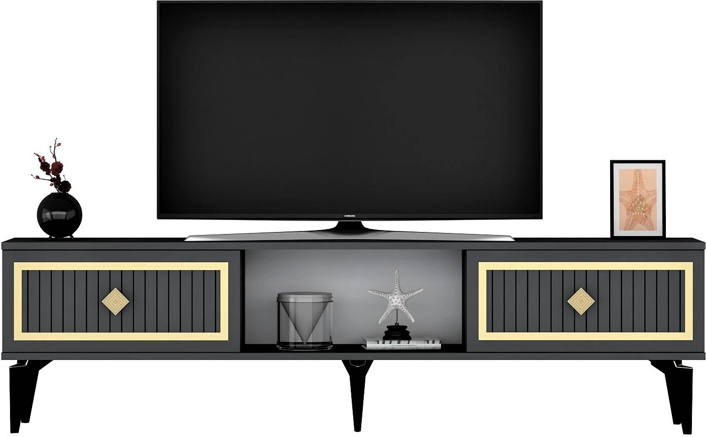 Komodë TV Hanah Home, Nil, anthracite dhe ari