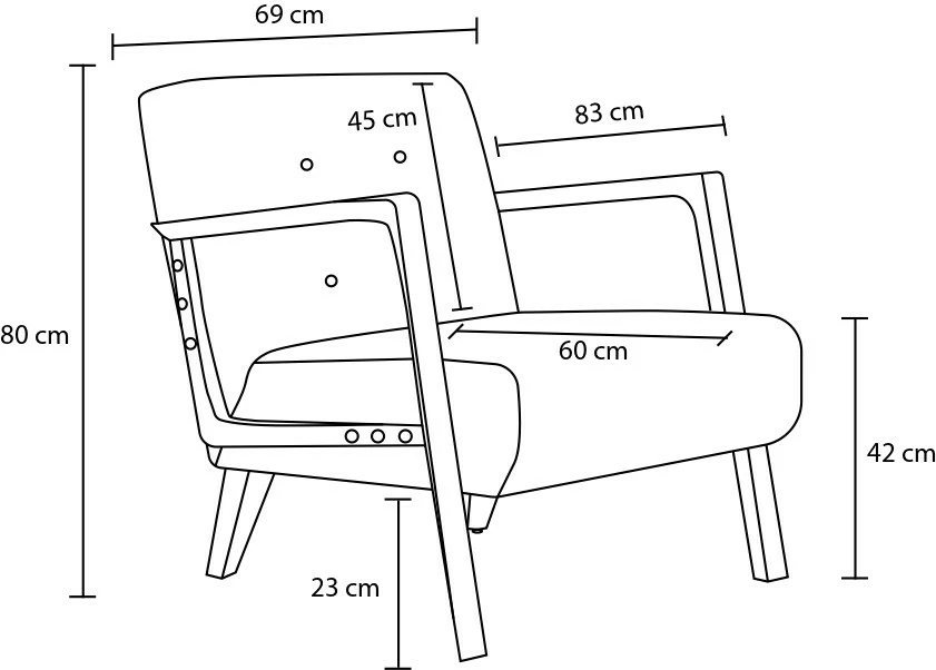 Karrige Wing Atelier del Sofa, ngjyrë antracit, Kemer