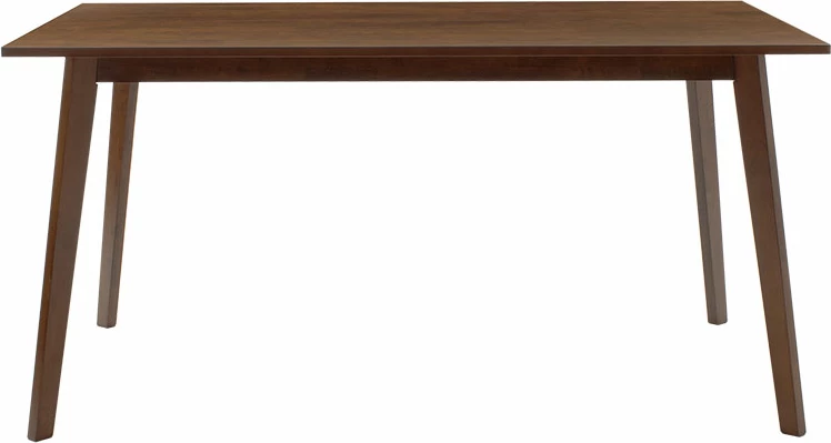 Tavolinë me karrige Benson - Toto, 7 copë, 150x90x75cm, ngjyrë arre - pëlhurë bezhë