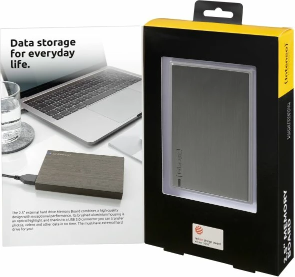 Hard disk ekstern INTENSO Memory Board 6028660, 1TB 2.5\" USB 3.0, alumin, antracit