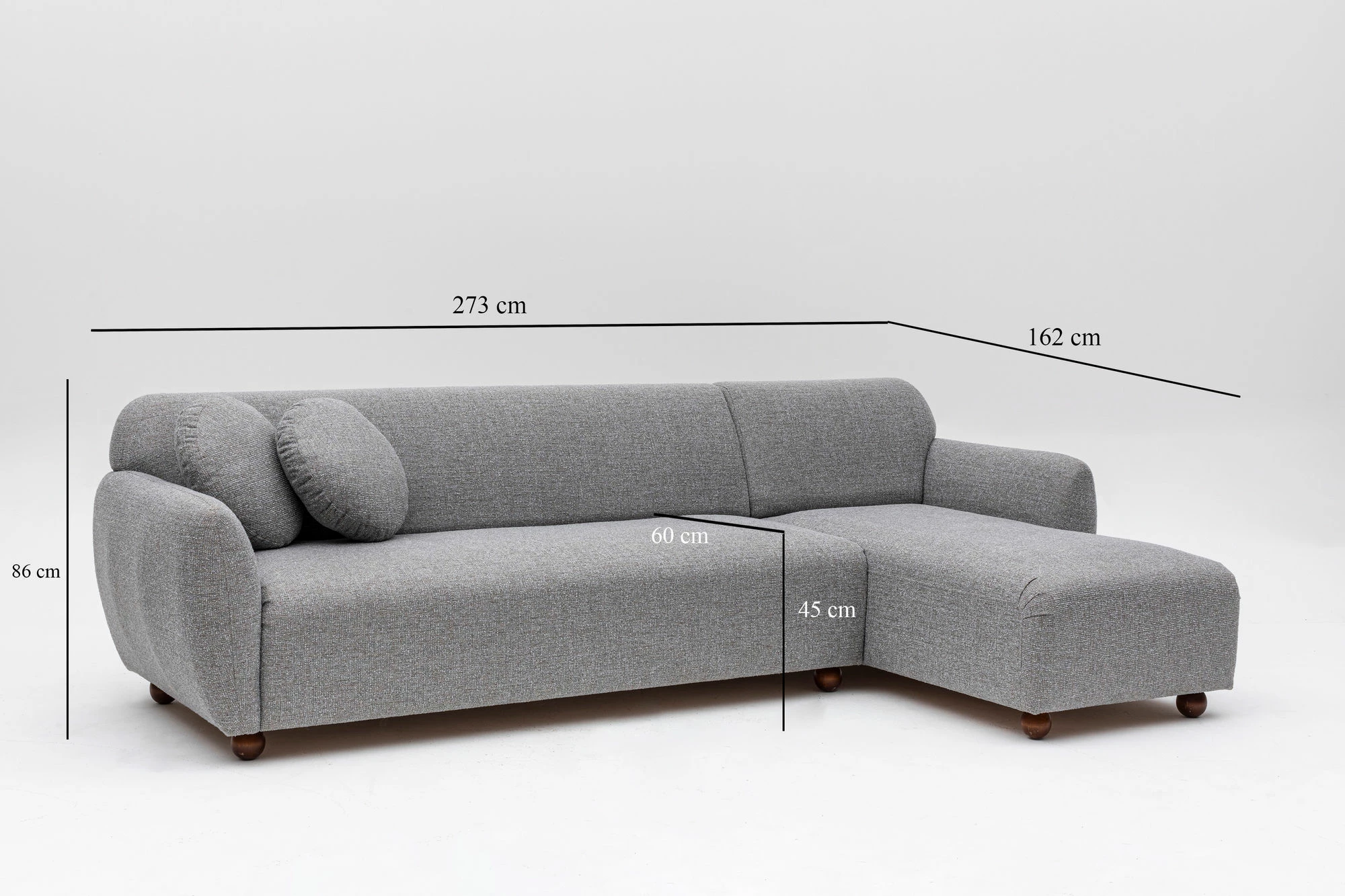 Këndare Eddy, ngjyrë gri e çelët, Atelier del Sofa