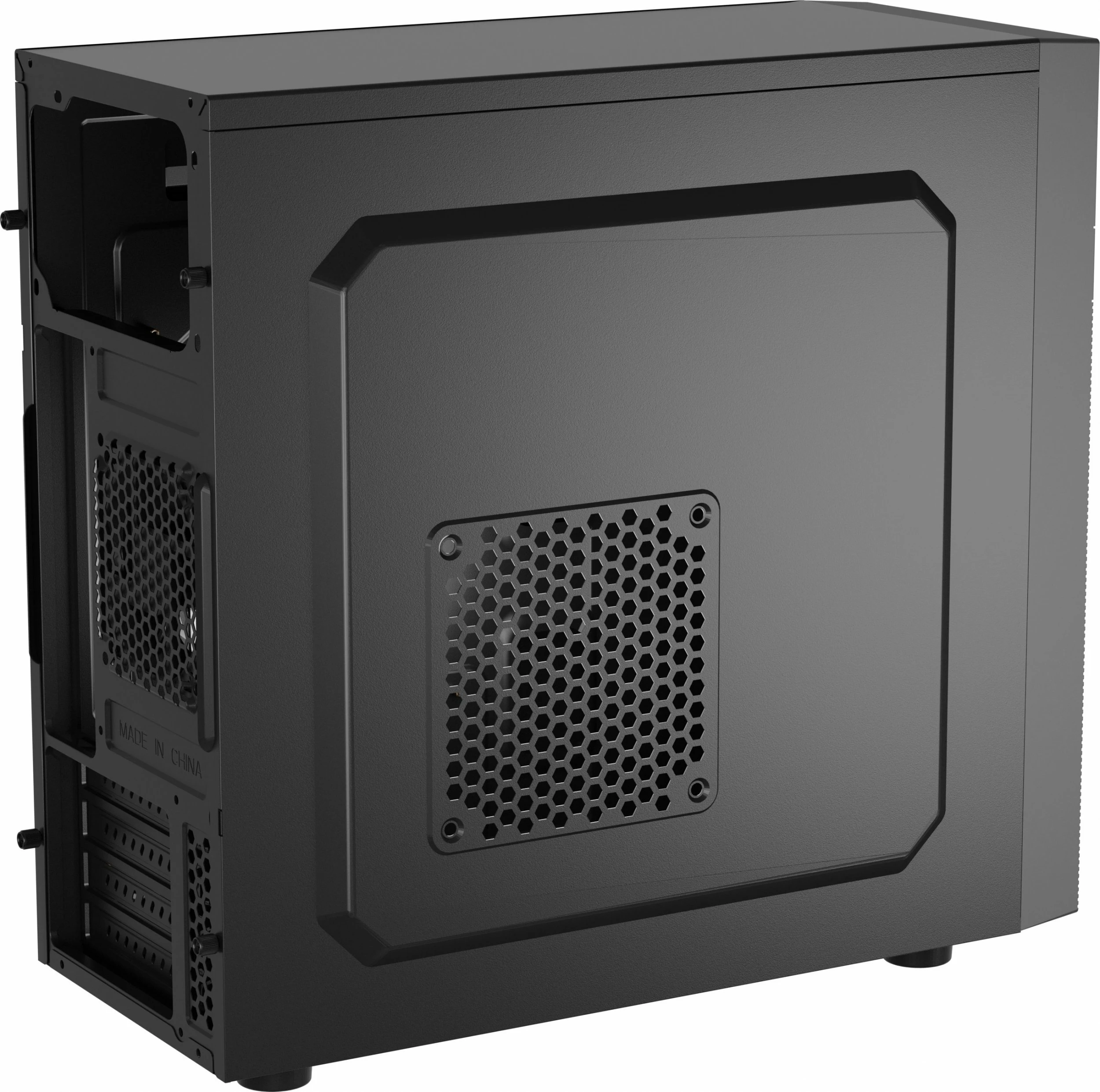 Kasë Natec Helix NPC-2171 mini tower microATX/Mini-ITX me USB-C, pa PSU, e zezë