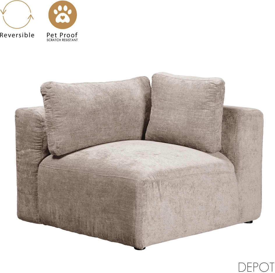 Fotelë këndore BOX me krah të kthyeshëm, bezhë Vogue 2, 107x107x85