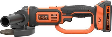 Brushe këndi Black & Decker BCG720N, 18V, 12.5cm, pa kabllo, zi-portokalli