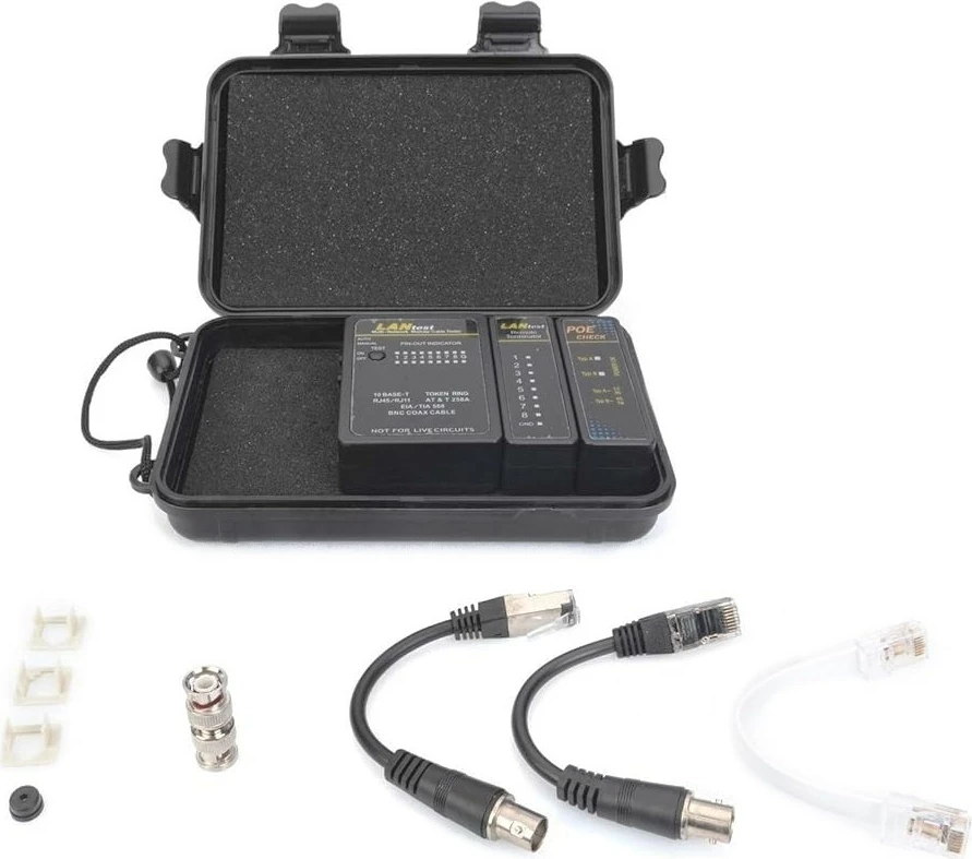 Testues kabllosh rrjeti Equip, RJ45/BNC/PoE, i zi