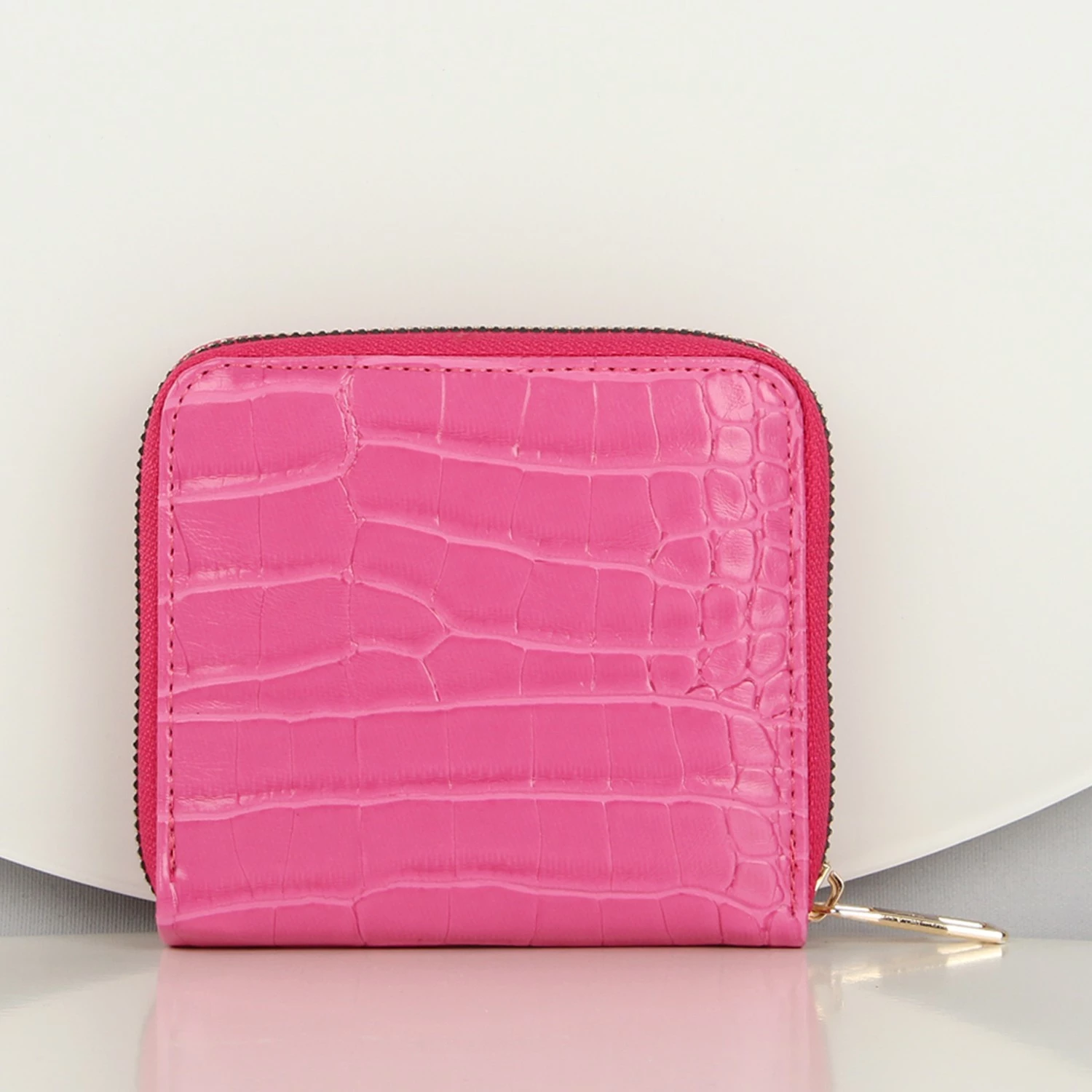 Portofol lëkure për gra, rozë, Zoozie Bags, 11.5x10.5cm