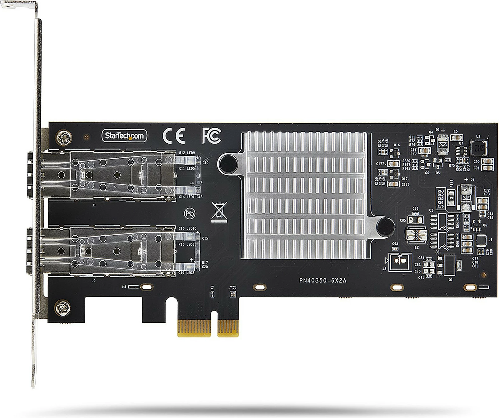 Kartë rrjeti StarTech 2-Port SFP, Intel I350-AM2, PCIe 2.0 x1, 2x 1GbE, e zezë/argjendtë