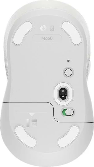 Maus Logitech Signature M650 910-006255 wireless Bluetooth me butona anësorë, i bardhë