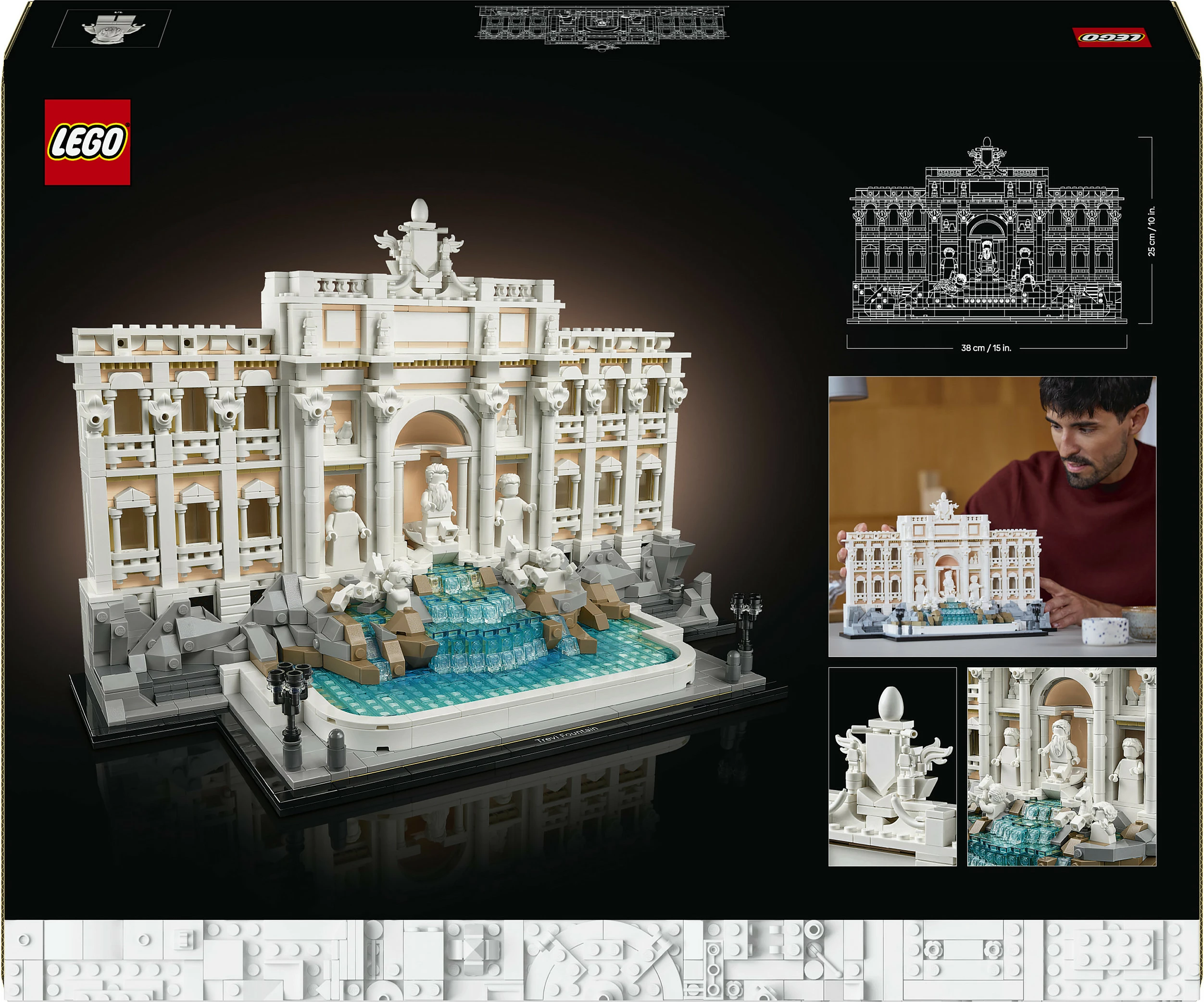 Set ndërtimi LEGO Trevi Fountain, 1880 copë, plastikë, shumëngjyrësh