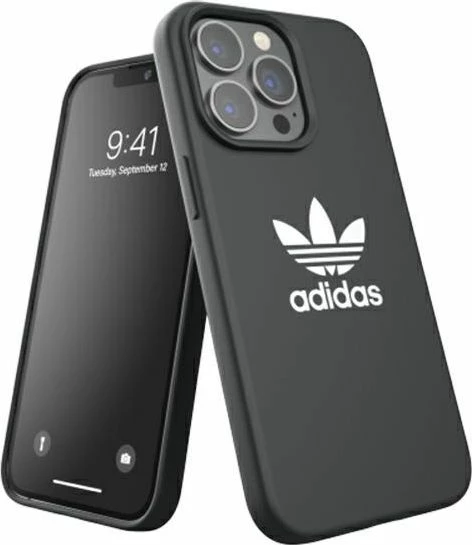 Mbështjellës Adidas Originals OR Silicone Case FW21 për iPhone 13 Pro/13 6.1", silikon me bërthamë polikarbonati, kompatibil me karikim wireless, i zi