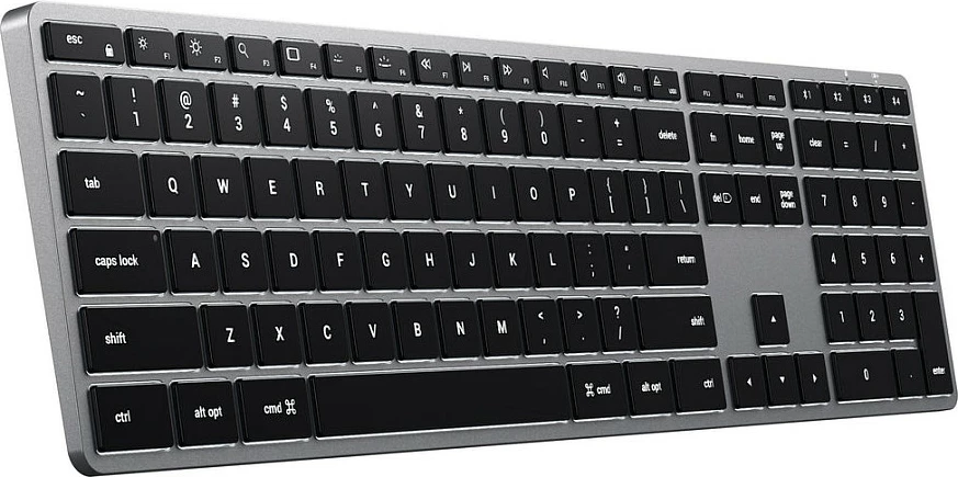 Tastierë Satechi Slim X3, Bluetooth, layout gjerman, e zezë/gri