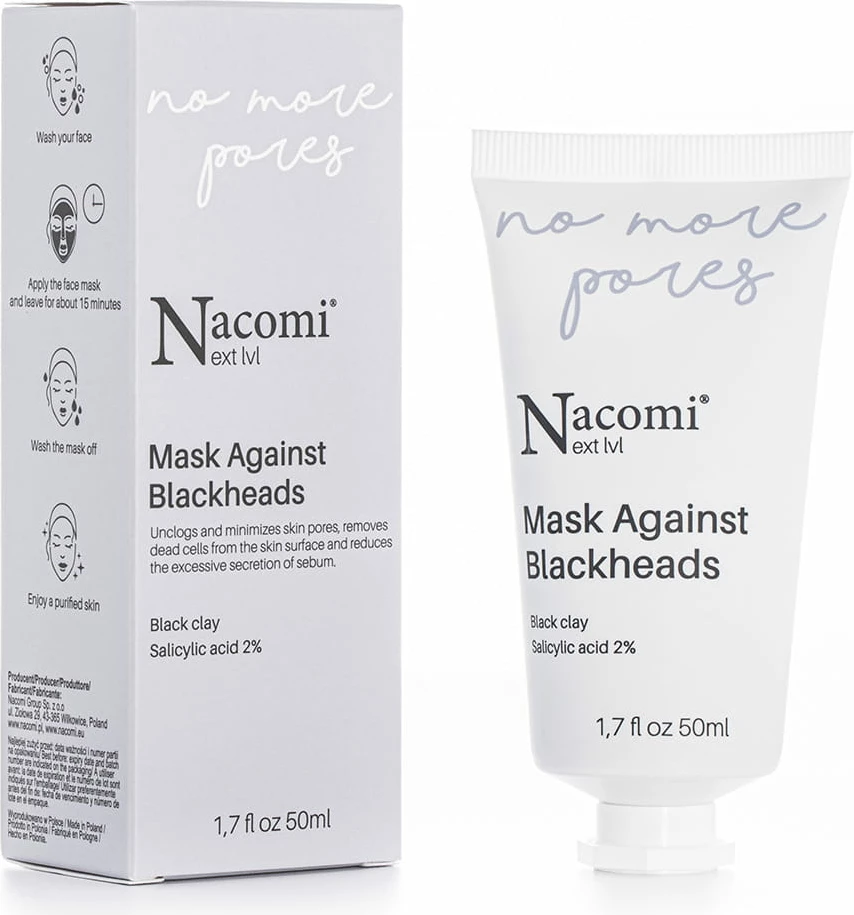 Maskë fytyre Nacomi Next Level kundër pikave të zeza, 50ml