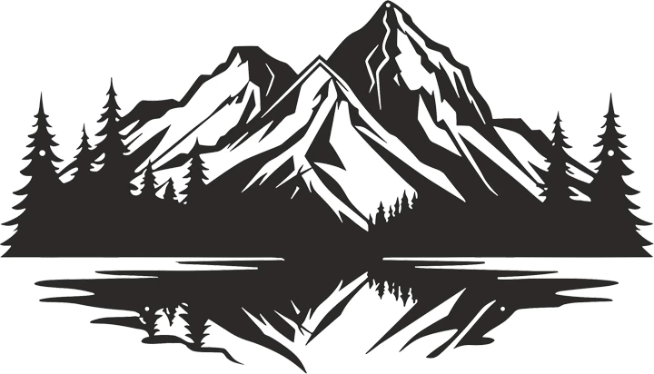 Dekor muri Mirolo, metal i zi, 70x1.5x50cm