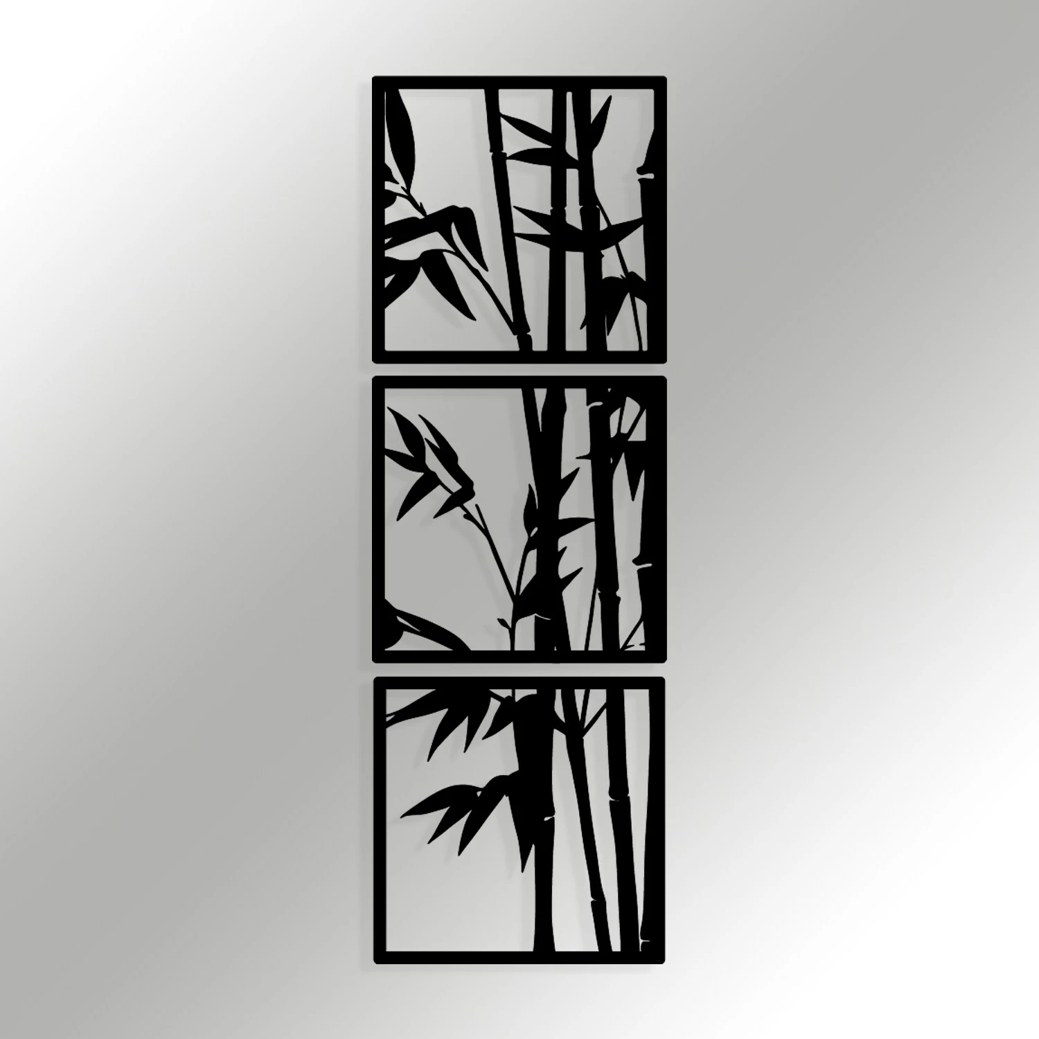 Aksesor dekorativ metalik për mur, Wallity Tuyunju, ngjyrë e zezë, 36x110cm