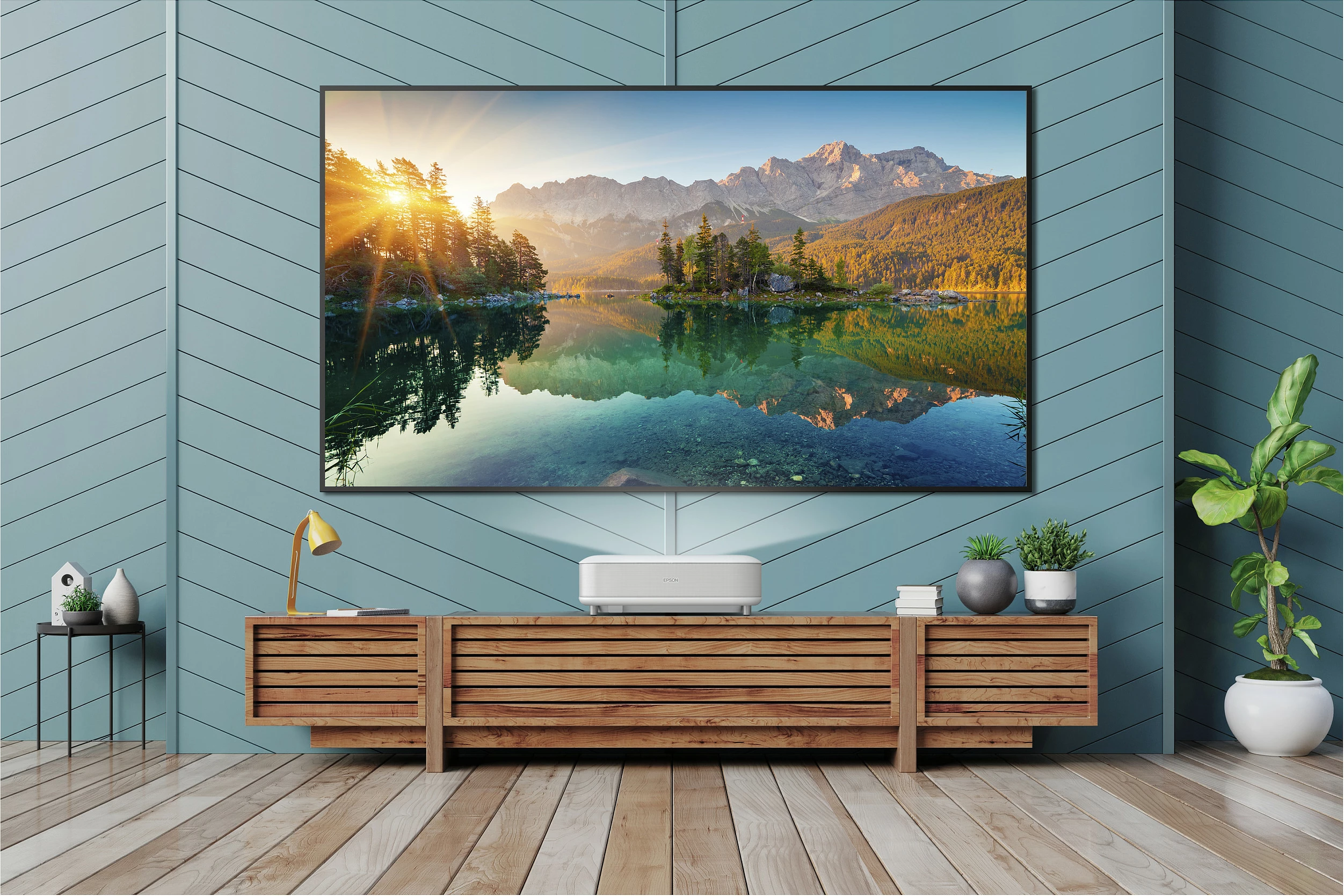 Projektor laser Epson EH-LS650W, Full HD, HDR10/HLG, Wi‑Fi, 2x HDMI (ARC), i bardhë
