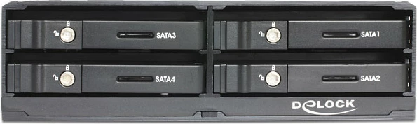 Rack mobil DeLOCK 47220, 5.25", 4x 2.5" SATA HDD/SSD, hot-swap, 6 Gbit/s, ventilator, i zi