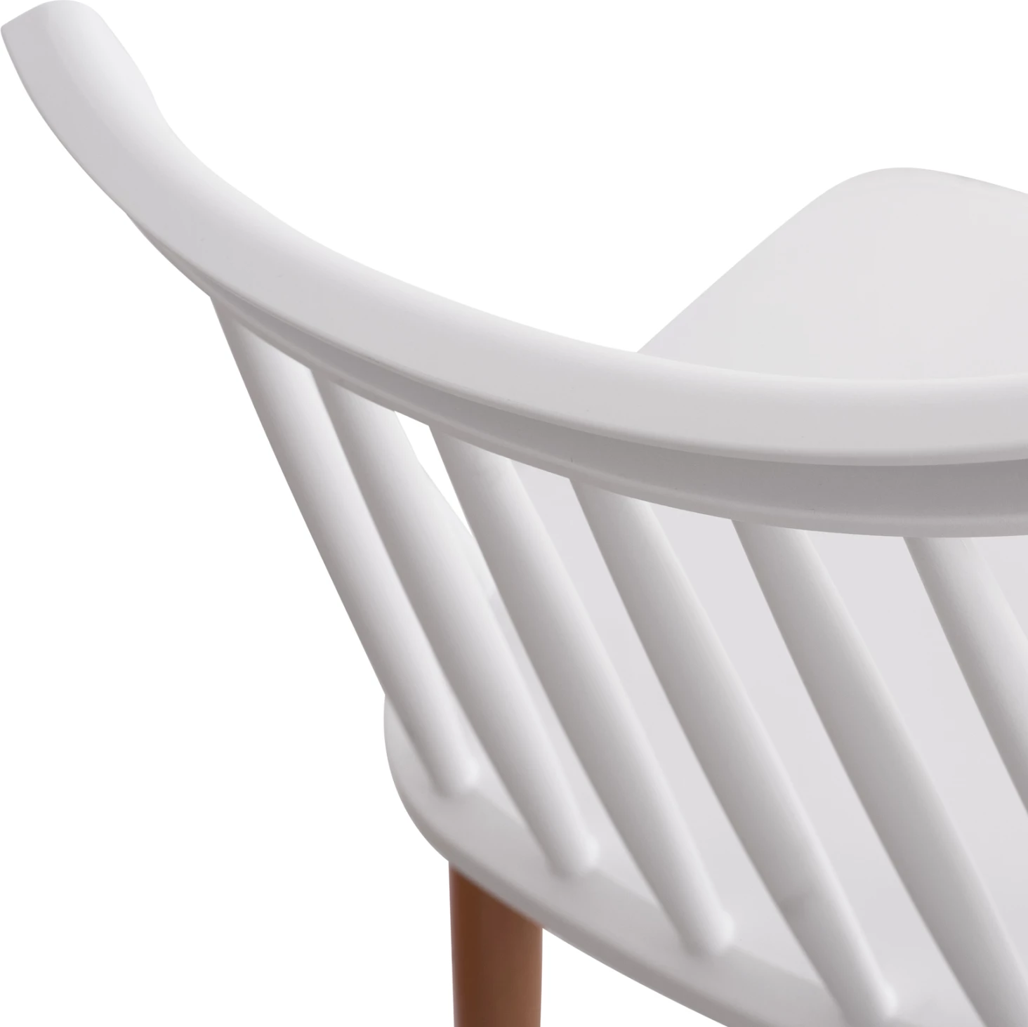 Karrige për ngrënie Vanessa e bardhë me këmbë metalike 43x46,5x82cm, set prej 4 copë