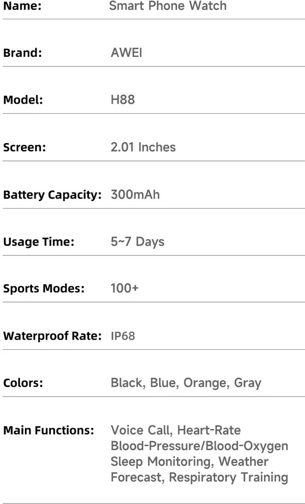 Orë E Mençur AWEI H88