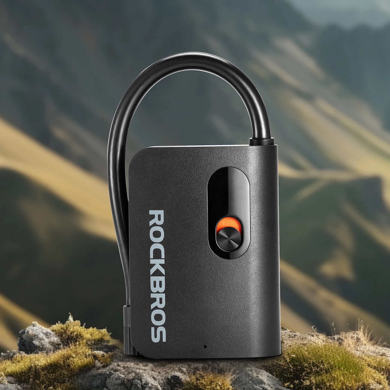 Pompë elektrike pa kabllo Rockbros L1 Mini 70 PSI USB-C zorrë 200 mm Schrader/Presta e zezë