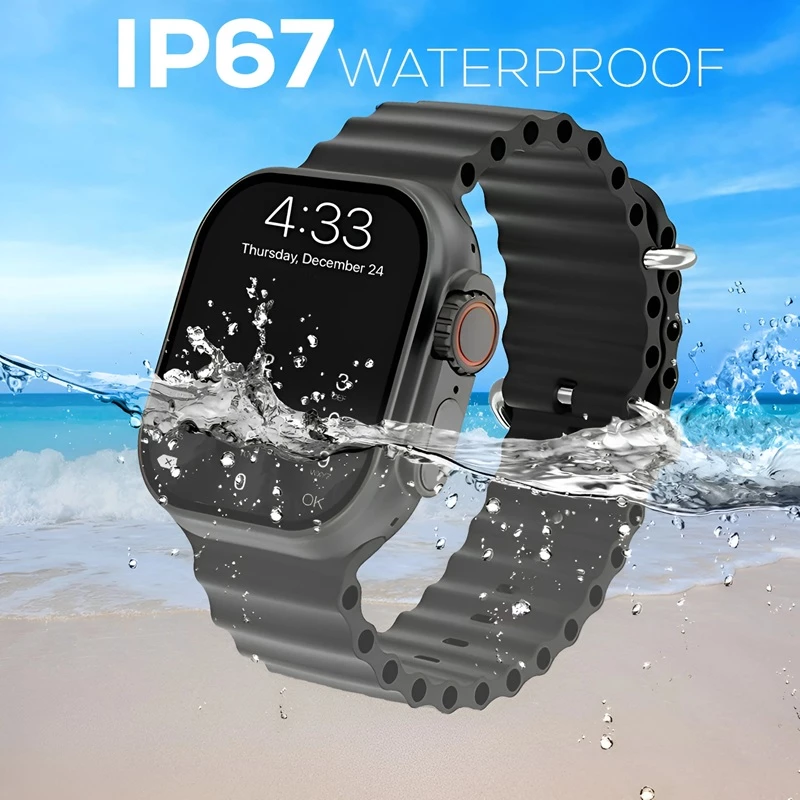 Smartwatch T800 Ultra 2 me Ekran 1.99 inch", 100+ Sports Modes dhe Karikim Magnetik - Black