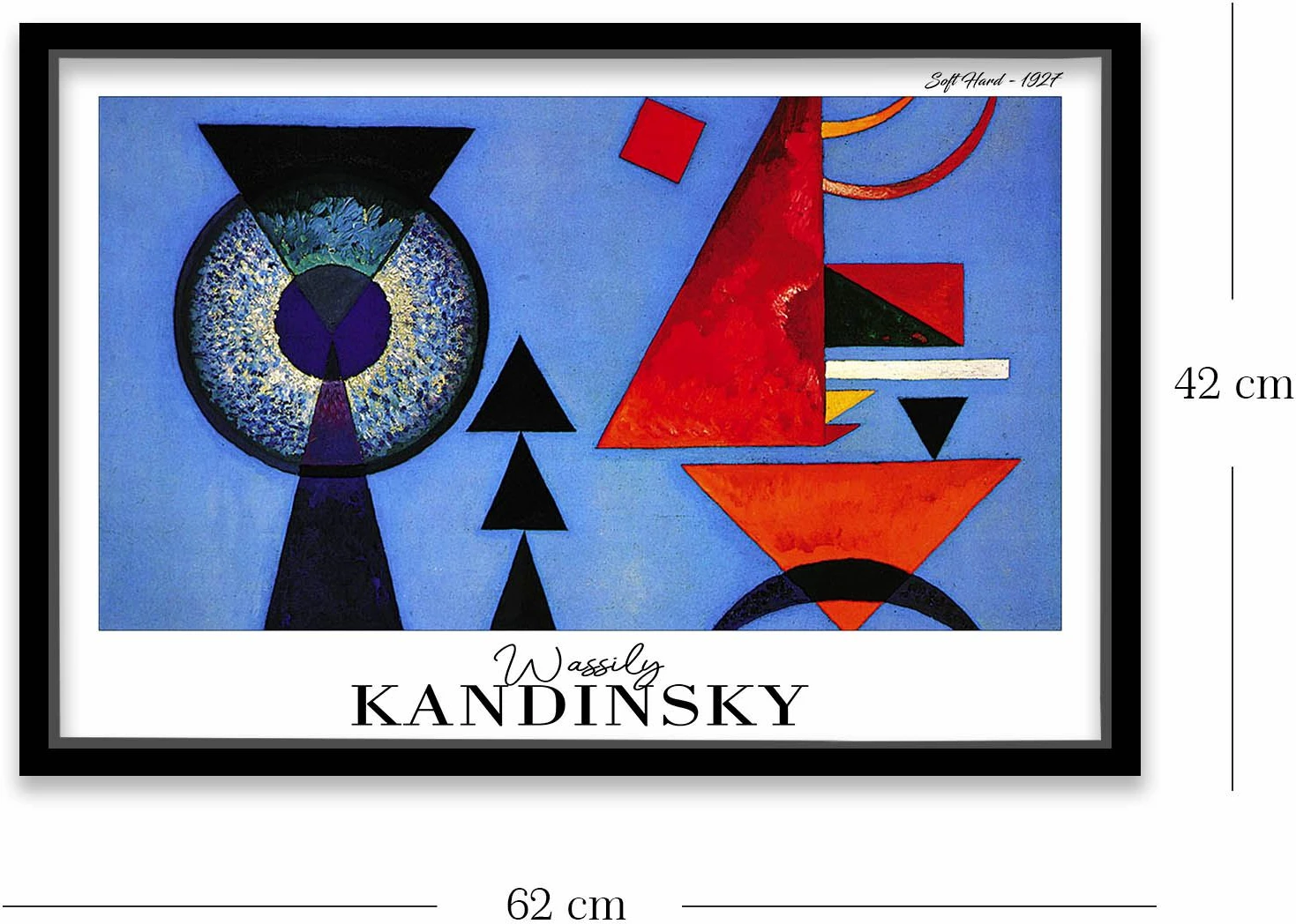 Pikturë dekorative me kornizë Wallity, shumëngjyrëshe, 42x62cm, 4262SYHKANDINSKY-029
