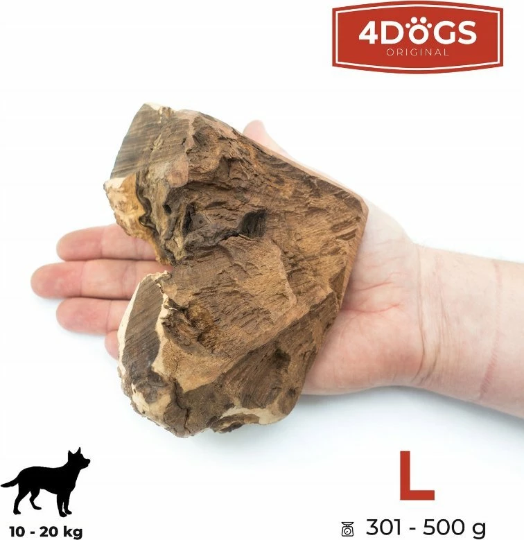 Përtypëse natyrale për qen 4DOGS Heather Root L (10-20 kg), 350-500 g
