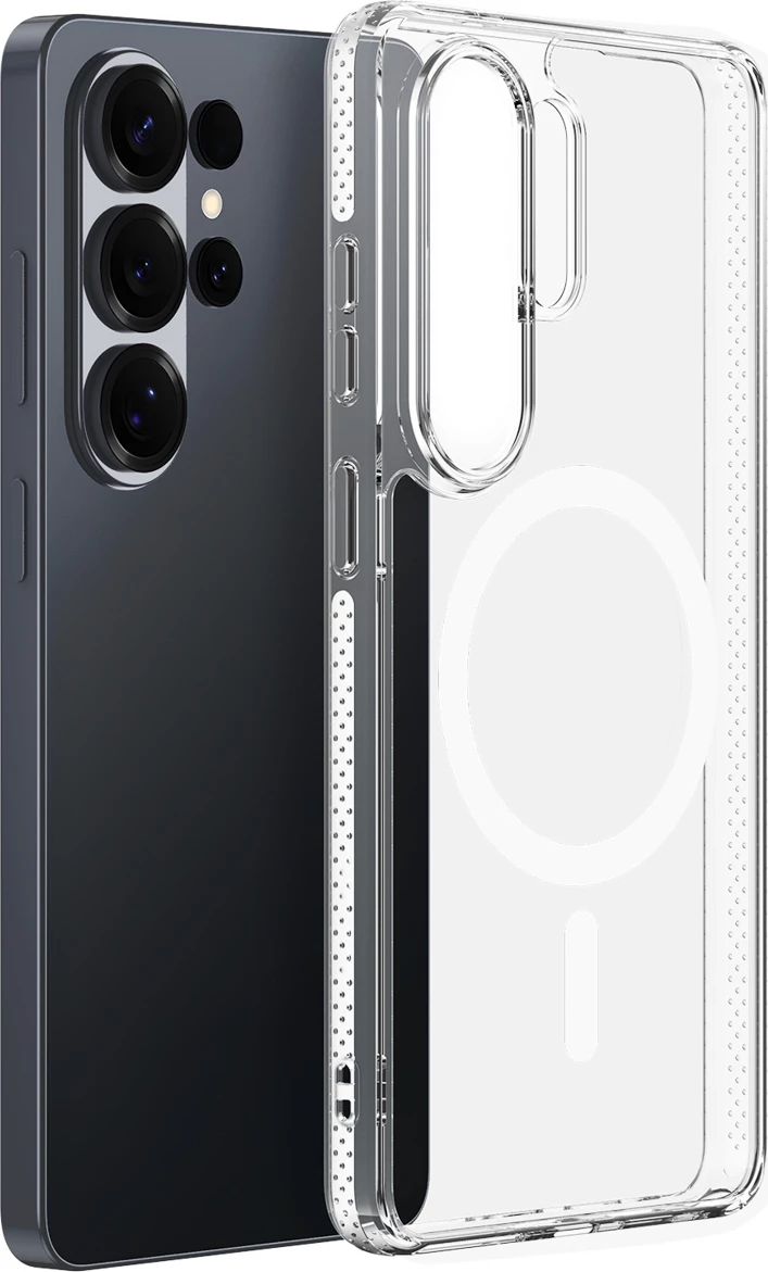 Mbështjellës Dux Ducis Clin Mag për Samsung Galaxy S26 Ultra, MagSafe, TPU/PC, me kuti, transparent