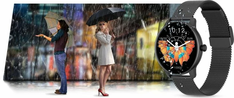 Smartwatch për femra G.ROSSI, e zezë