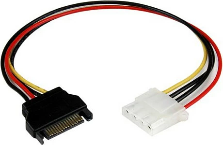Kabllo adapter rryme StarTech LP4SATAFM12, SATA 15-pin në Molex 4-pin, 30cm, multi-color