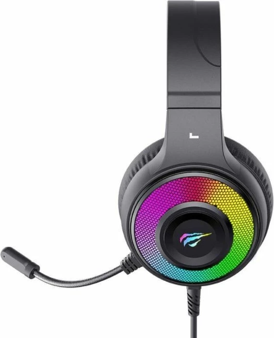 Kufje gaming HAVIT Gamenote HV-H2042D, RGB LED, 50mm, me mikrofon, 2x 3.5mm + USB, të zeza