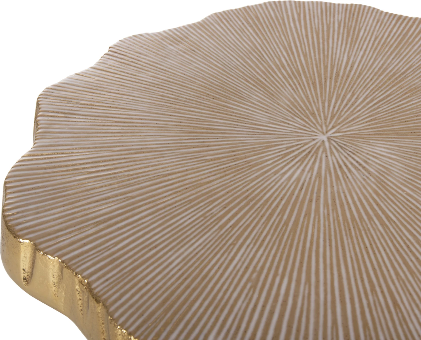 Tavolinë anësore ANGUL FH4264 metalik në ar-bardhë 48x40x35H cm