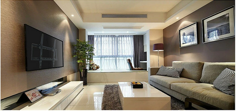 Mbajtëse muri TV Equip 32-55", e pjerrët, VESA deri 400x400, 35 kg, e zezë