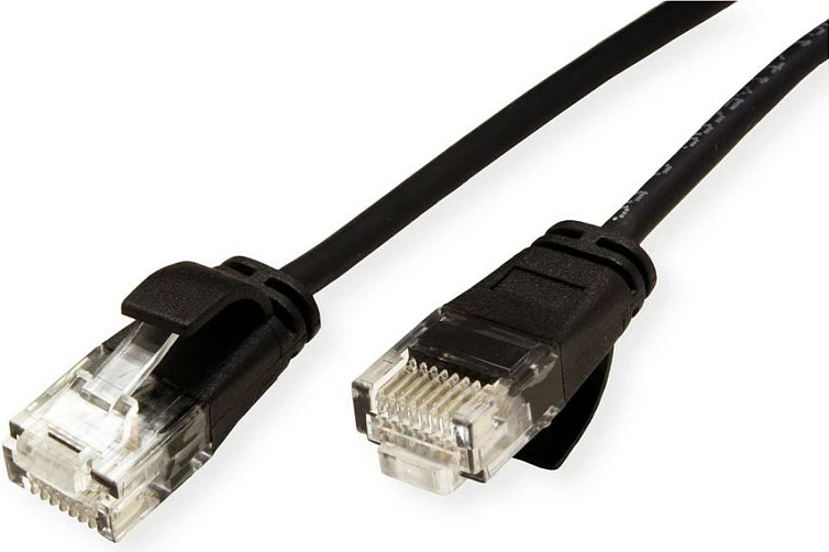Kabllo rrjeti Ethernet ROLINE GREEN 21.44.3954, Cat6a, 1.5m, RJ-45 x2, 10Gbps, crossover, e zezë