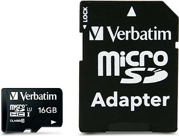 Kartelë MicroSDHC Verbatim, 16 GB, Class 10, e zezë