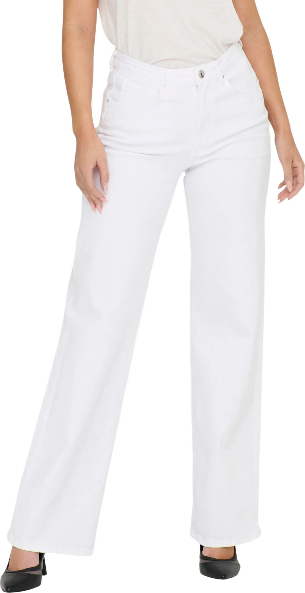 Xhinse për femra Only ONLJUICY HW Wide Leg 15288219, të bardha [Madhësia: W30 L32]