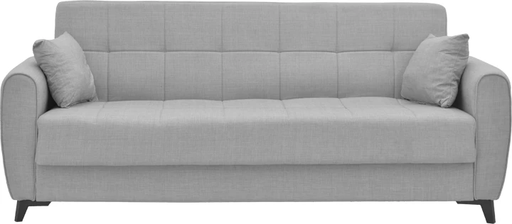 Set salloni 2 pjesë Lincoln, stof ngjyrë hiri e çelët