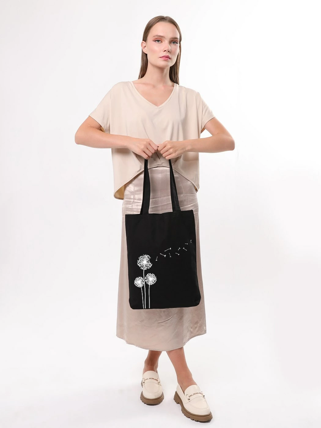 Çantë tote Zoozie Bags, 1455, e zezë, 35x40x8cm