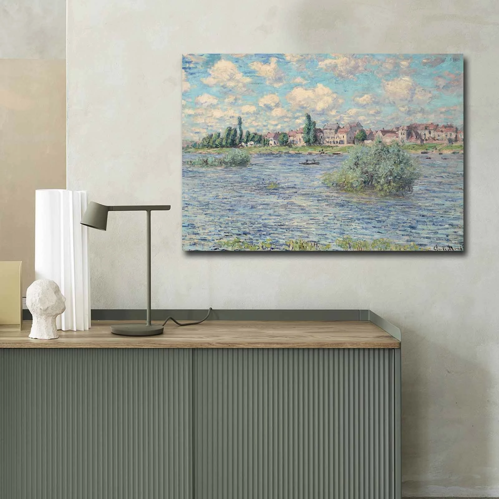 Pikturë dekorative në kanavacë, Claude Monet, shumëngjyrëshe, 70x100cm, kornizë druri