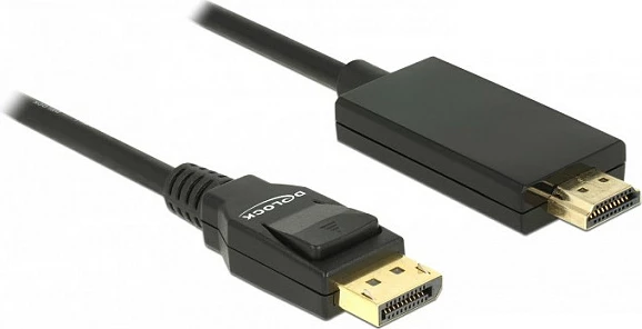 Kabllo DeLOCK 85319 DisplayPort në HDMI, 5 m, 4K, e zezë
